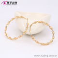 90436-Xuping Hot Sales 18K Gold Hoop Earrings of Brass Jewelry With High Quality